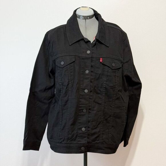 Levi's Jackets & Blazers - Levi's NWT Sz 2X Black Plus Trucker Denim Jean Jacket